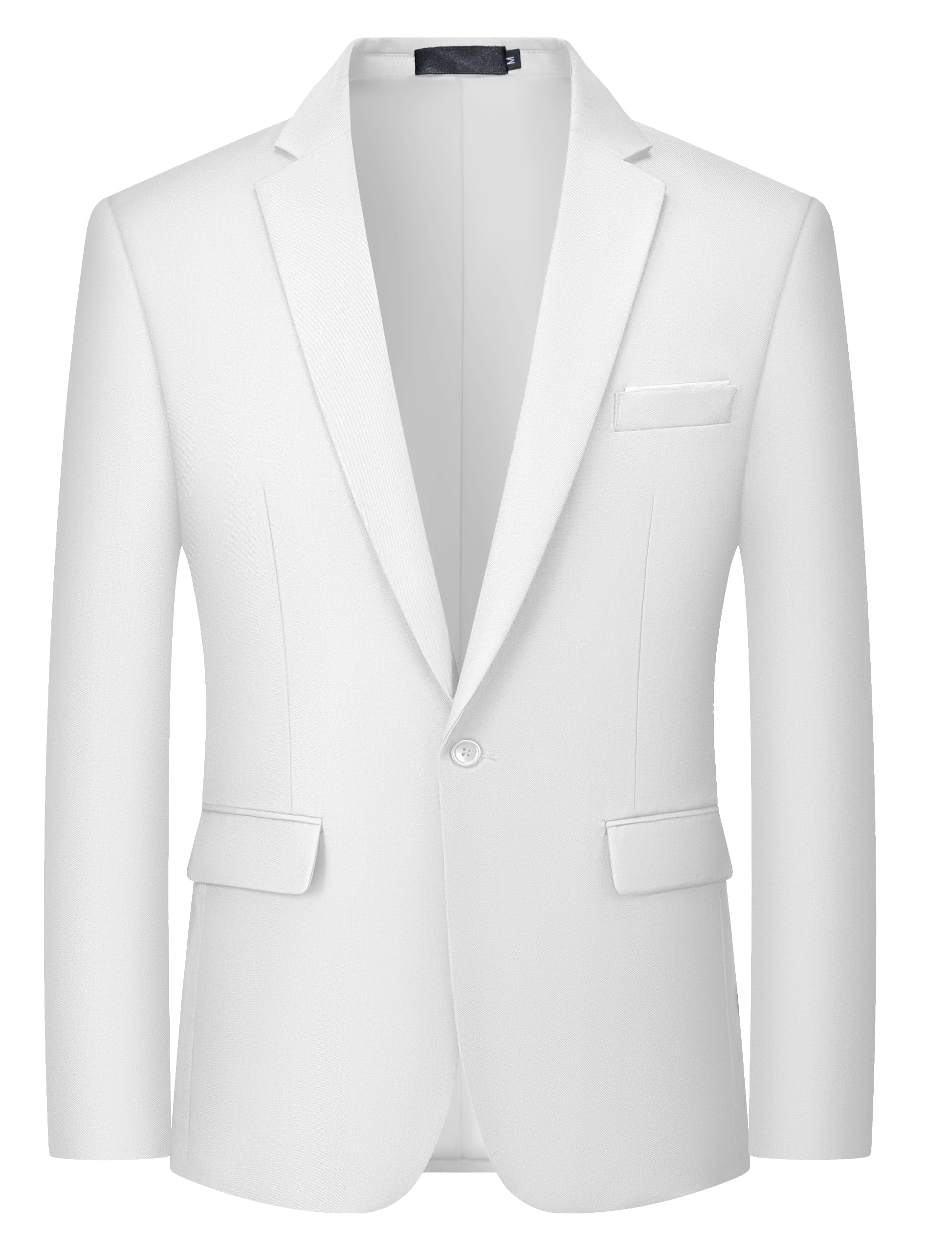 MAGE MALE Men's One Button Blazer Casual Solid Color Suit Jacket Slim Fit Lightweight Sport Coats Blazers